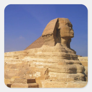 Pegatina Cuadrada Gran Esfinge de Giza, Egipto
