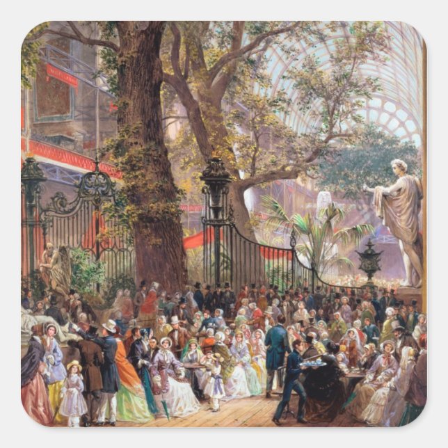 Pegatina Cuadrada Gran exposición, 1851: interior (Anverso)