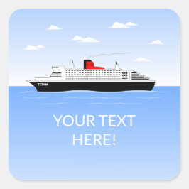 Pegatina Cuadrada Gran Fiesta de Pool