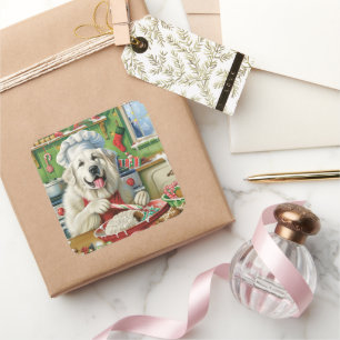 Pegatina Cuadrada Gran Fiesta en los Pirineos: Navidades festivos