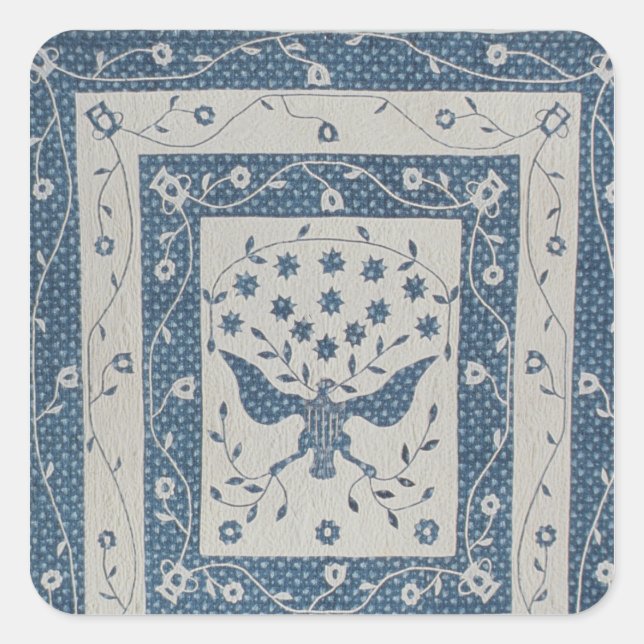 Pegatina Cuadrada Gran foco de costra de Estados Unidos (Anverso)