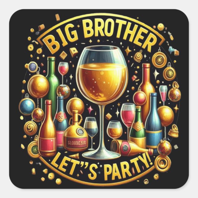 Pegatina Cuadrada Gran Hermano es momento de ruptura (Anverso)