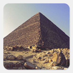 Pegatina Cuadrada Gran Pirámide de Giza Jufu
