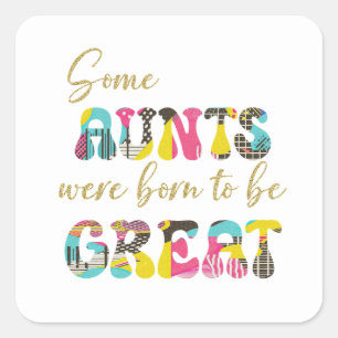 Pegatina Cuadrada Gran tía