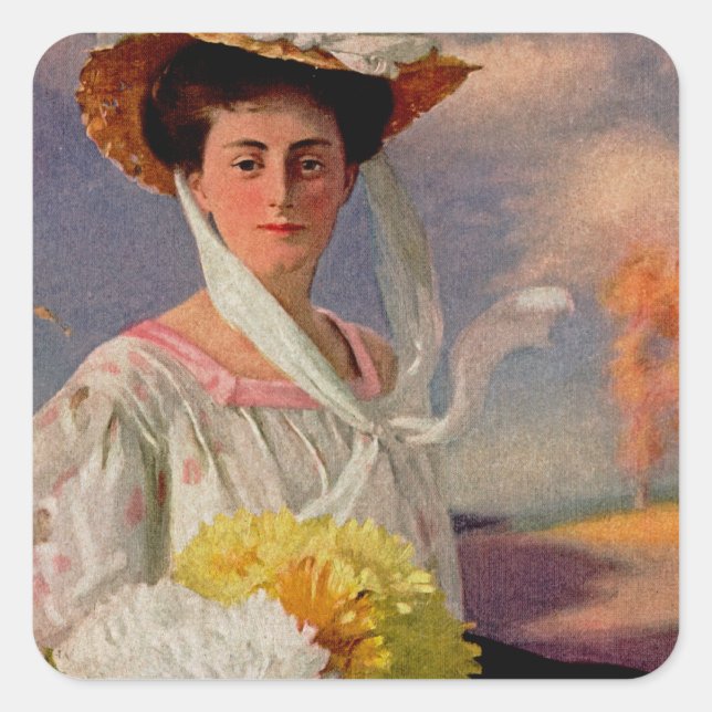 Pegatina Cuadrada Grand-Dame (Anverso)