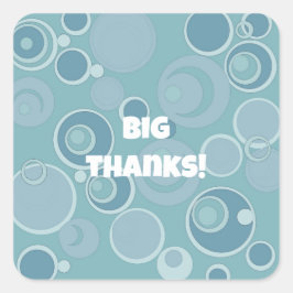 Pegatina Cuadrada Grandes burbujas de burbujas en todas partes de la