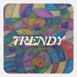 PEGATINA CUADRADA GRANDES PEGATINAS COMERCIALES DEL ARTISTA PAULA RE