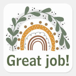 Pegatina Cuadrada Grandes pegatinas de trabajo