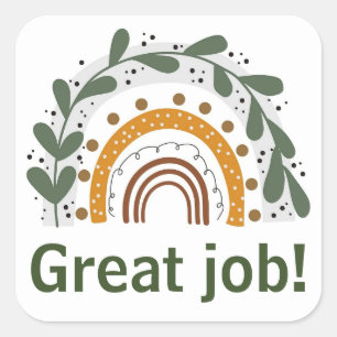 Pegatina Cuadrada Grandes pegatinas de trabajo