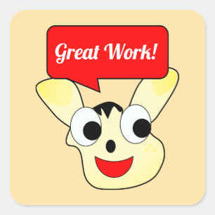 Pegatina Cuadrada Grandes Pegatinas de trabajo