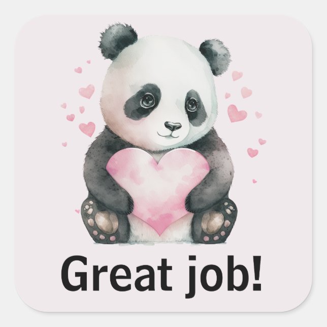 Pegatina Cuadrada Grandes pegatinas de trabajo (Anverso)