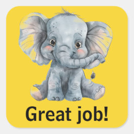 Pegatina Cuadrada Grandes pegatinas de trabajo