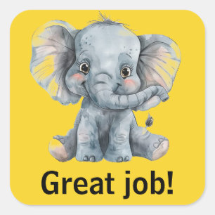 Pegatina Cuadrada Grandes pegatinas de trabajo