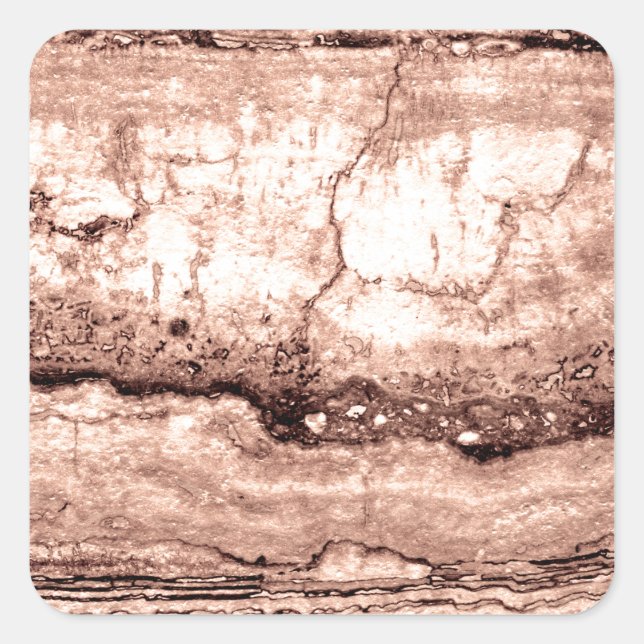 Pegatina Cuadrada Granito naranja de sepia beige marrón moderno quem (Anverso)