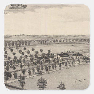 Pegatina Cuadrada Granja común de Norwood, Kansas