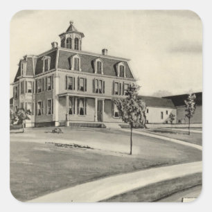 Pegatina Cuadrada Granja Cupola