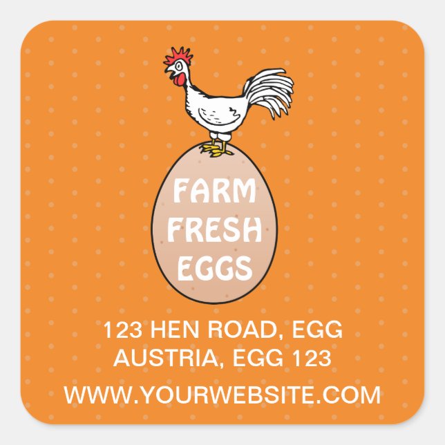 Pegatina Cuadrada Granja fresca (Anverso)