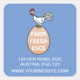 Pegatina Cuadrada Granja fresca