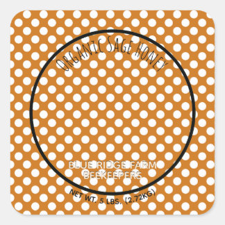 Pegatina Cuadrada Granja rústica agrega tu foto de Pegatinas de miel