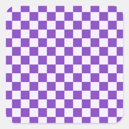 Pegatina Cuadrada Grape soda checkerboard pattern