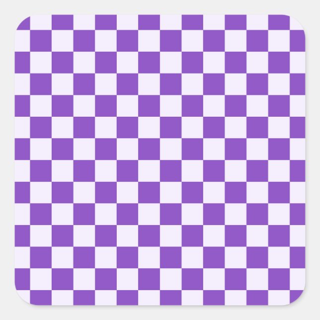 Pegatina Cuadrada Grape soda checkerboard pattern (Anverso)