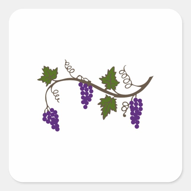 PEGATINA CUADRADA GRAPEVINE (Anverso)