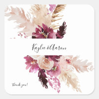 Grasa Boho Burgundy & Pampas Floral Rosa