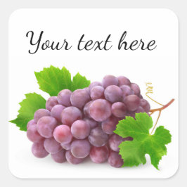 Pegatina Cuadrada Grasa roja