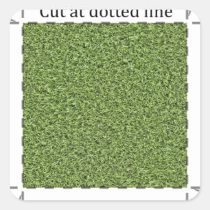 Pegatina Cuadrada Grass 1 pulgadas Decal