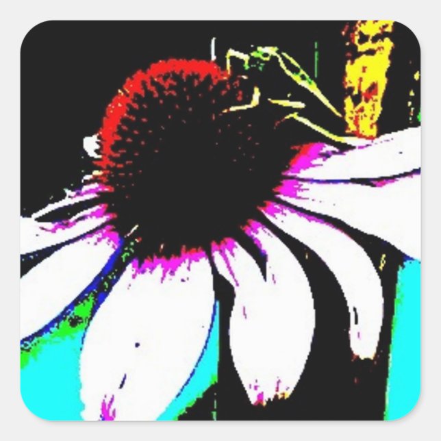 Pegatina Cuadrada Grasshopper (Anverso)