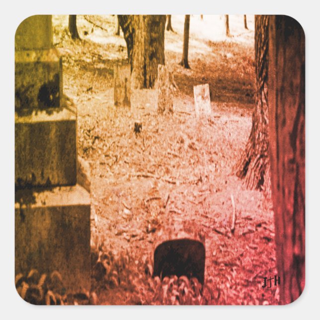 Pegatina Cuadrada Grave olvidada (Anverso)