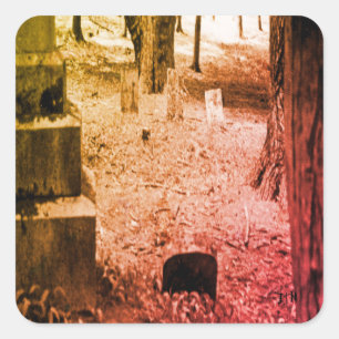 Pegatina Cuadrada Grave olvidada