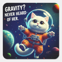 Gravity? Never Heard of Her. Cute Space Cat