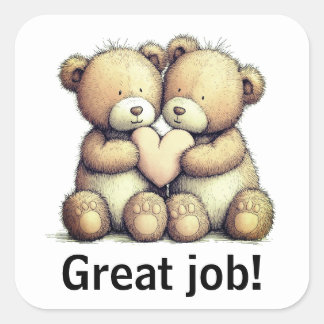 Pegatina Cuadrada Great job stickers
