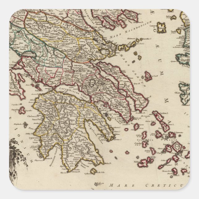 Pegatina Cuadrada Grecia 15 (Anverso)