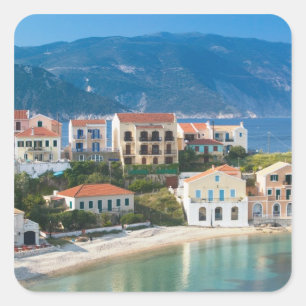 Pegatina Cuadrada GRECIA, Islas Jónicas, KEFALONIA, Assos:2