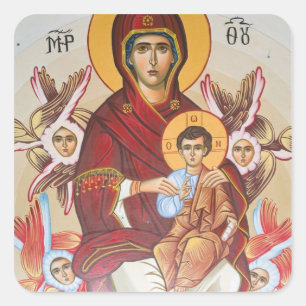 Pegatina Cuadrada GRECIA, Islas Jónicas, ZAKYNTHOS, MACHERADO: