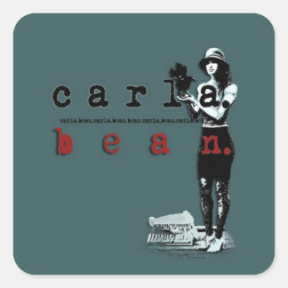 Pegatina Cuadrada Green Carla Bean