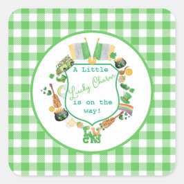 Pegatina Cuadrada Green Little Lucky