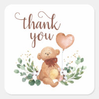 Greenery Teddy Bear Gracias Por Favor