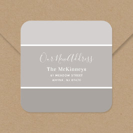 Pegatina Cuadrada Greige Paint Swatch Nueva dirección