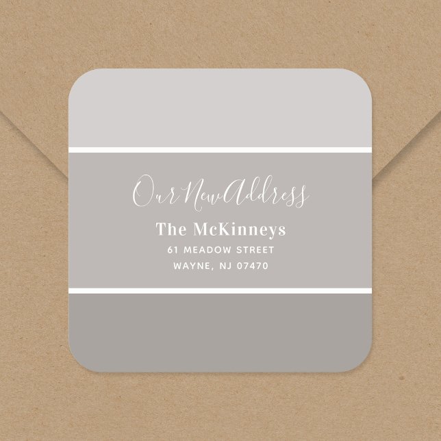 Pegatina Cuadrada Greige Paint Swatch Nueva dirección (Subido por el creador)