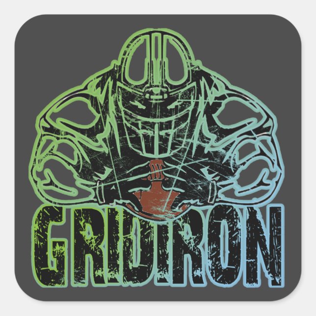 Pegatina Cuadrada Gridiron (Anverso)
