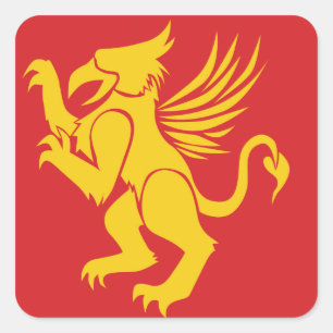 Pegatina Cuadrada Grifo