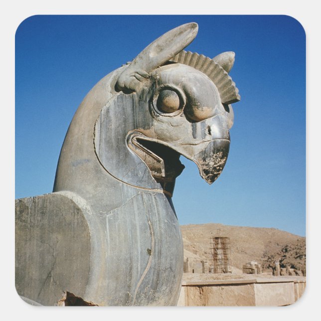 Pegatina Cuadrada Grifo gigante, persa, c.516-465 a.C. (Anverso)
