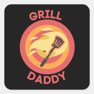 PEGATINA CUADRADA GRILL DADDY