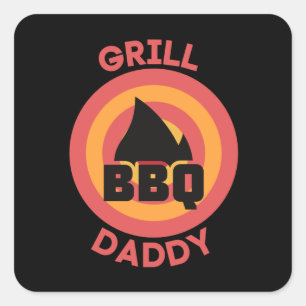 PEGATINA CUADRADA GRILL DADDY