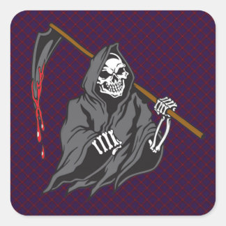 Pegatina Cuadrada Grim Reaper