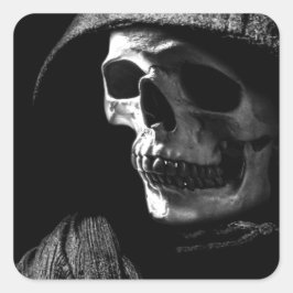 Pegatina Cuadrada Grim Reaper Skull