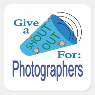 Pegatina Cuadrada Gritos a los fotógrafos